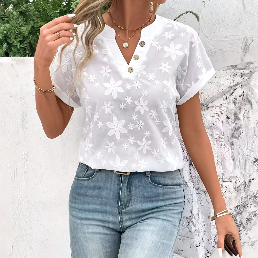 Women's Button Front Shirt - VibreMode