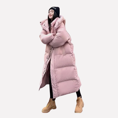 Women's Long Puffer Coat Hooded