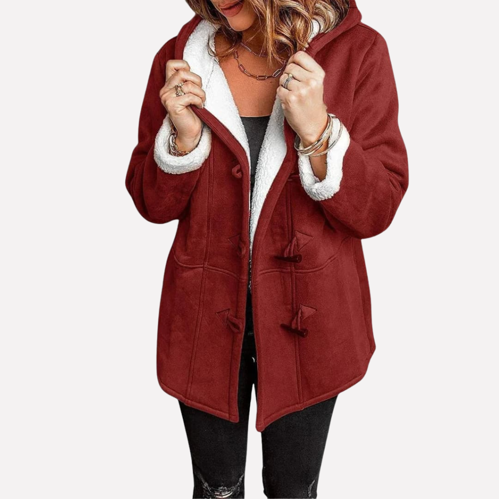 Women's Hooded Jacket Toggle Closure