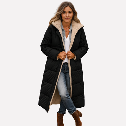 Women's Quilted Coat Hooded Fleece Lined
