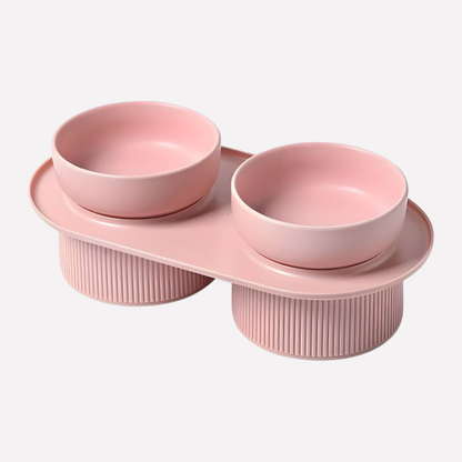Ceramic Elevated Pet Feeding Bowl - VibreMode