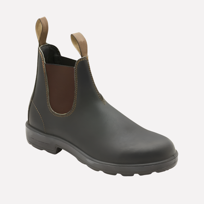 Unisex Chelsea Boots Slip-On Leather Black
