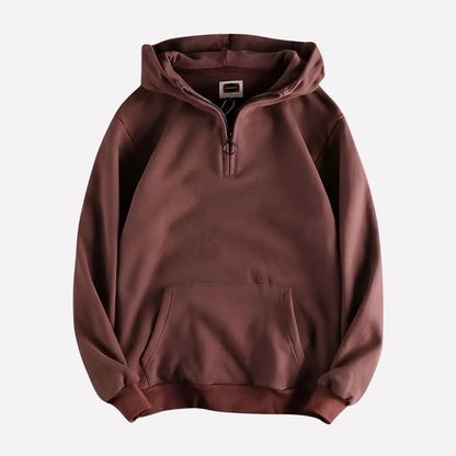 Men's Half Zip Hooded Sweatshirt - VibreMode