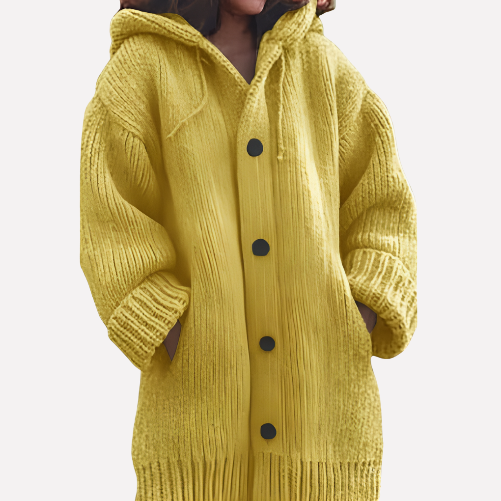 Women's Long Hooded Cardigan Sweater