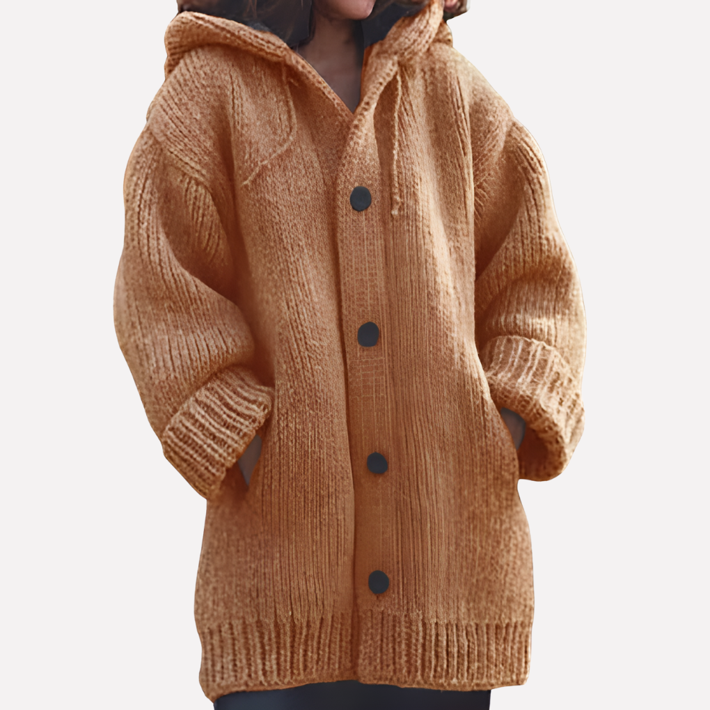 Women's Long Hooded Cardigan Sweater