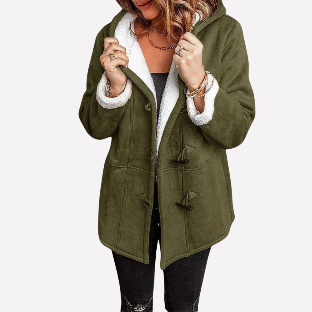 Women's Hooded Jacket Toggle Closure