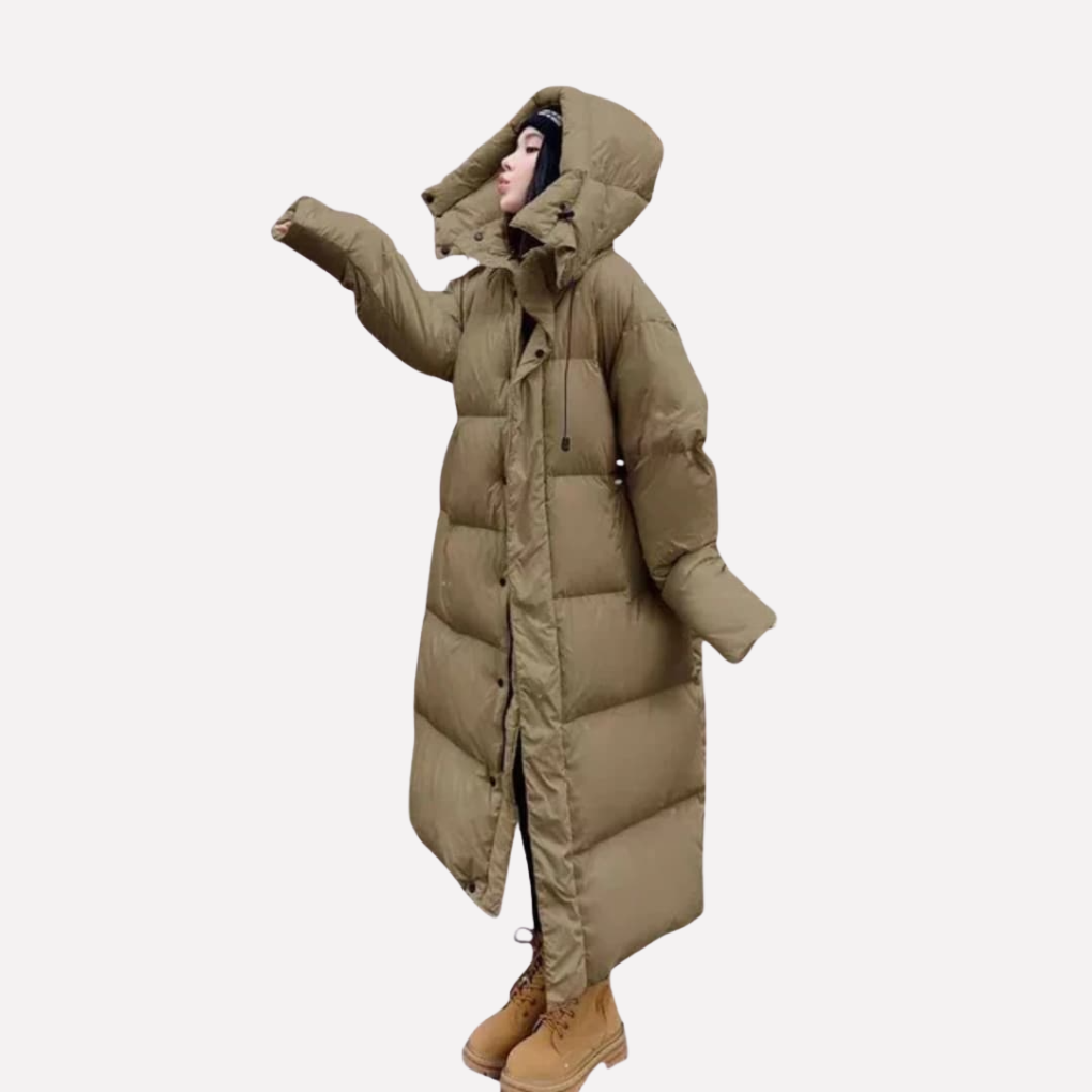 Women's Long Puffer Coat Hooded