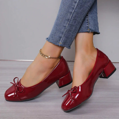 Women's Platform Heels Elegant Bow Design Comfortable - VibreMode