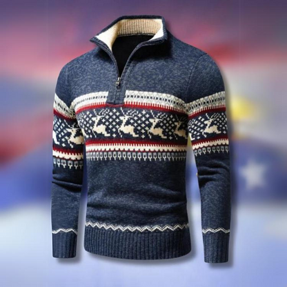 Mens Lightweight Colorful Half Zip Sweater - VibreMode