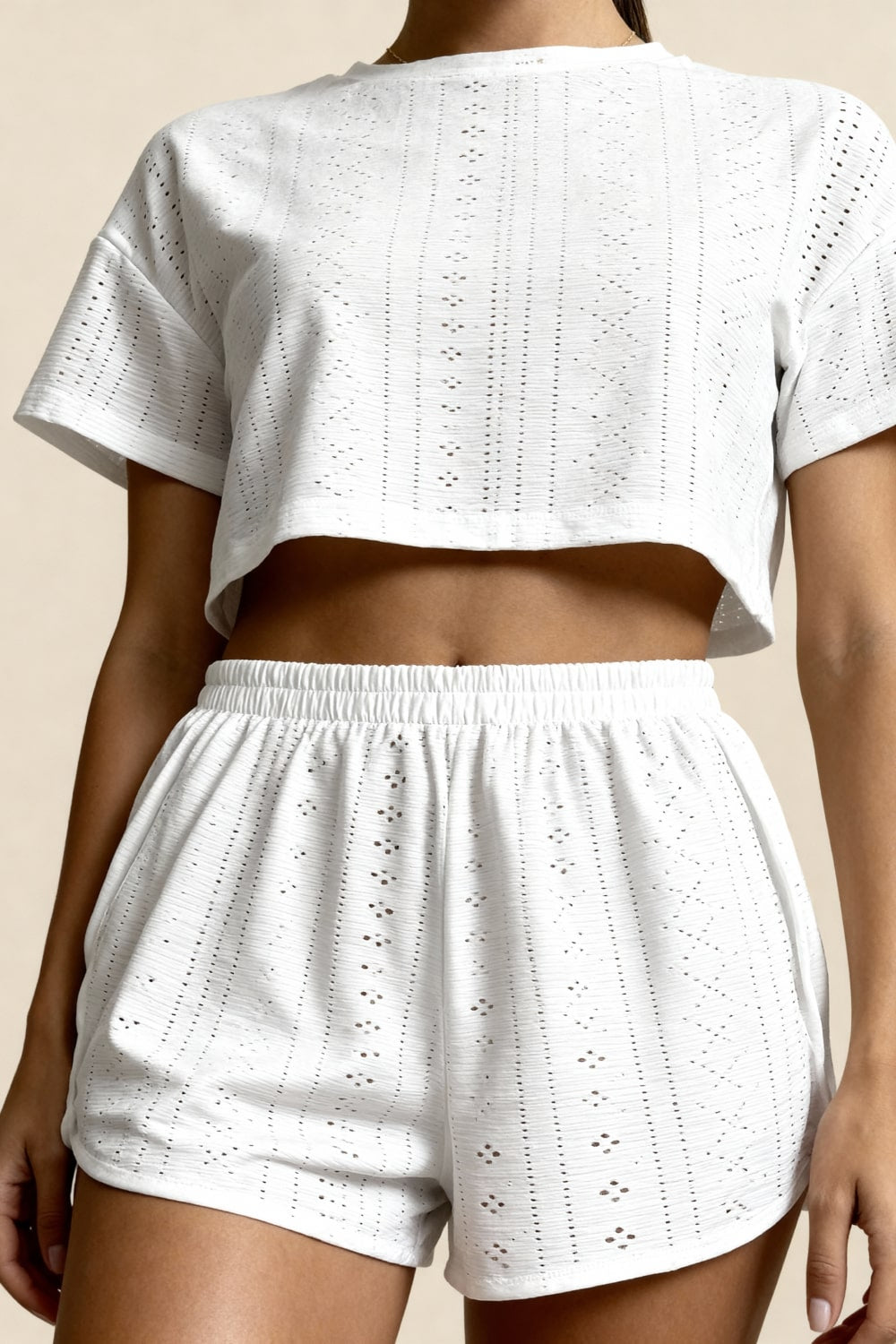 Women's Summer Pajama Set Cotton Cropped and Shorts