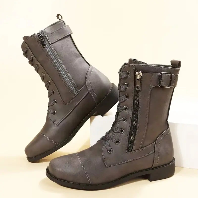 Classic Lace-Up Black Ankle Boots for Women – Timeless Style & All-Day Comfort