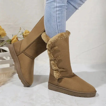 Classic Plush Snow Boots for Women – Warm & Cozy Winter Footwear