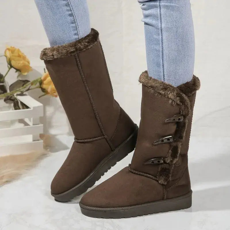 Classic Plush Snow Boots for Women – Warm & Cozy Winter Footwear