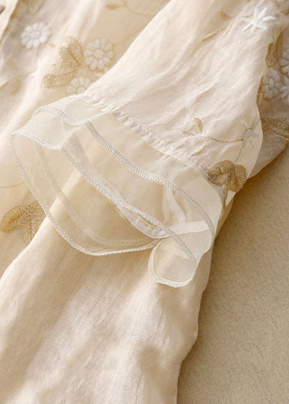Elegant Women's Blouse with Flower Details