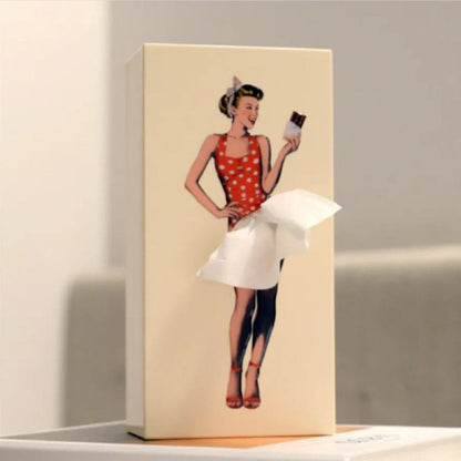 Women's Floral Flying Skirt Tissue Box