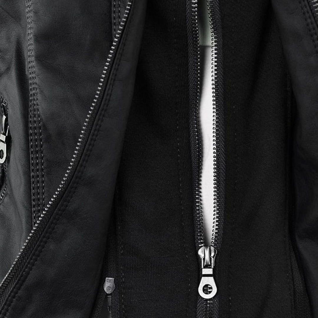 Ladies Biker-Style Hoodie Jacket