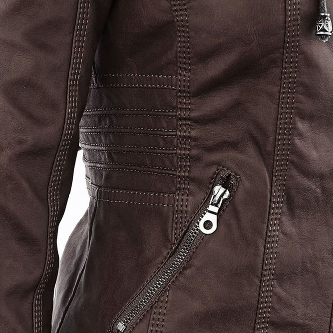 Ladies Biker-Style Hoodie Jacket