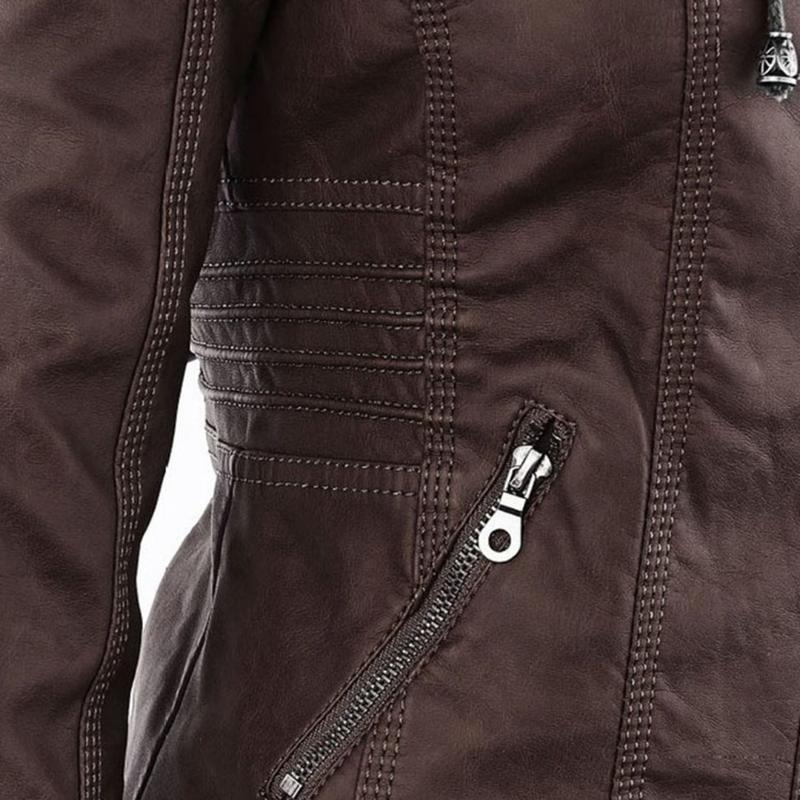 Women's Classic Leather Moto Jacket