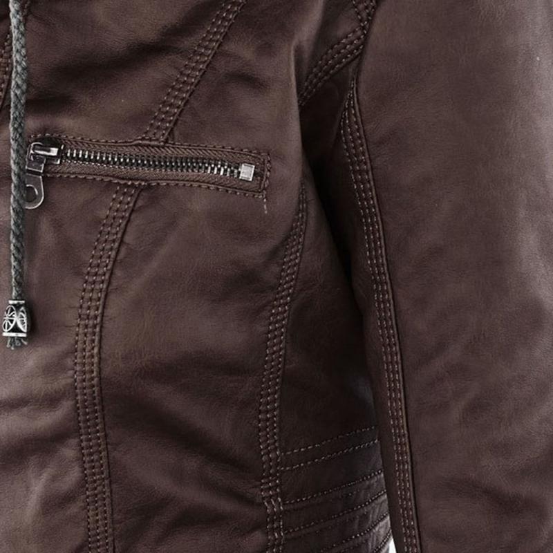 Women's Classic Leather Moto Jacket