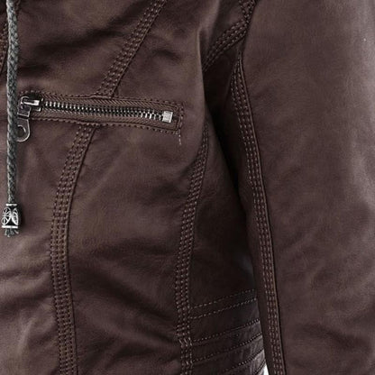 Women's Classic Leather Moto Jacket