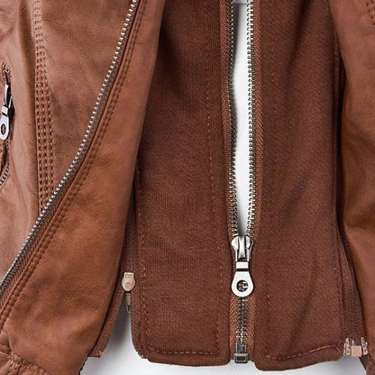 Ladies Biker-Style Hoodie Jacket
