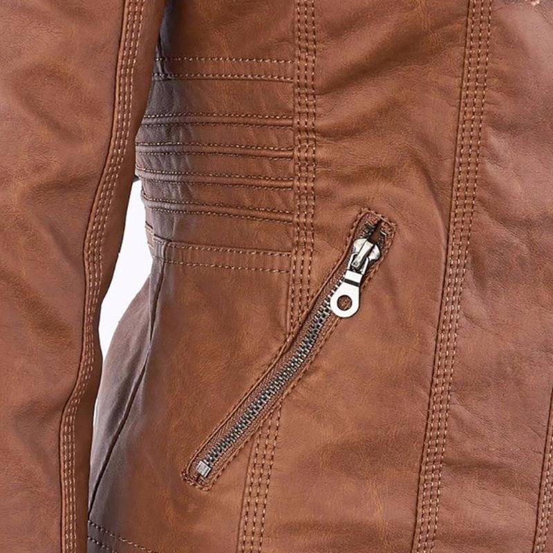 Women's Classic Leather Moto Jacket
