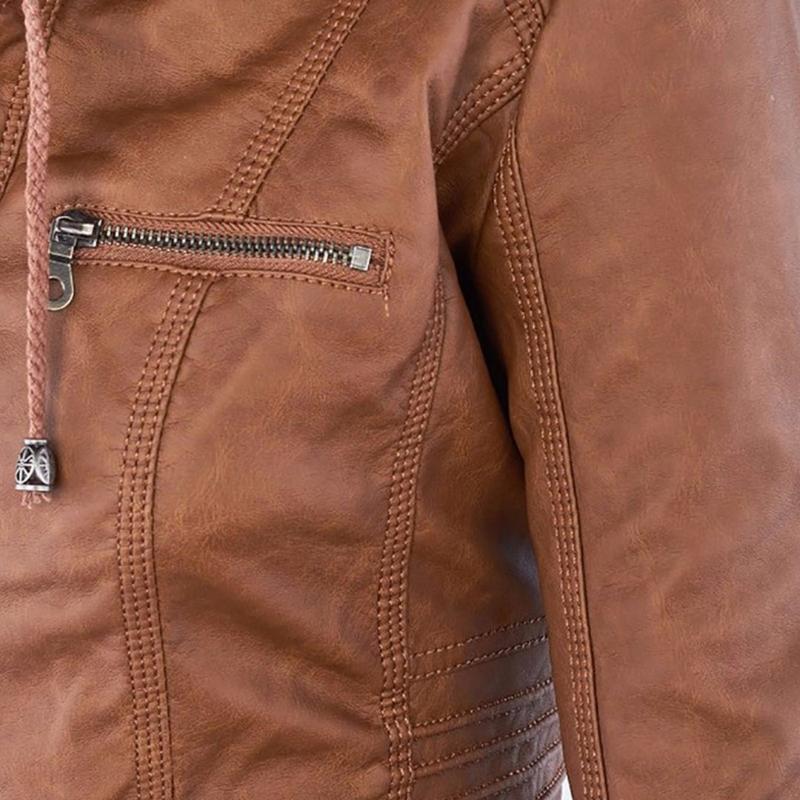 Women's Classic Leather Moto Jacket