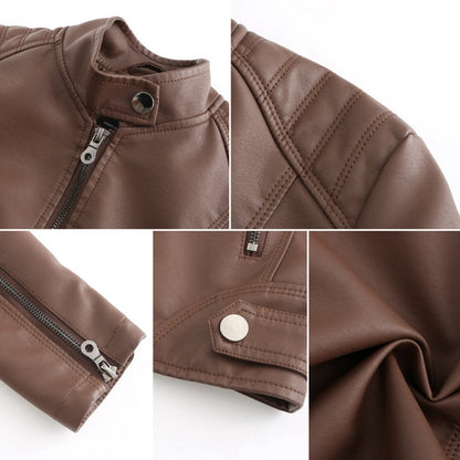 Women's Moto Jacket Zip-Up Fitted
