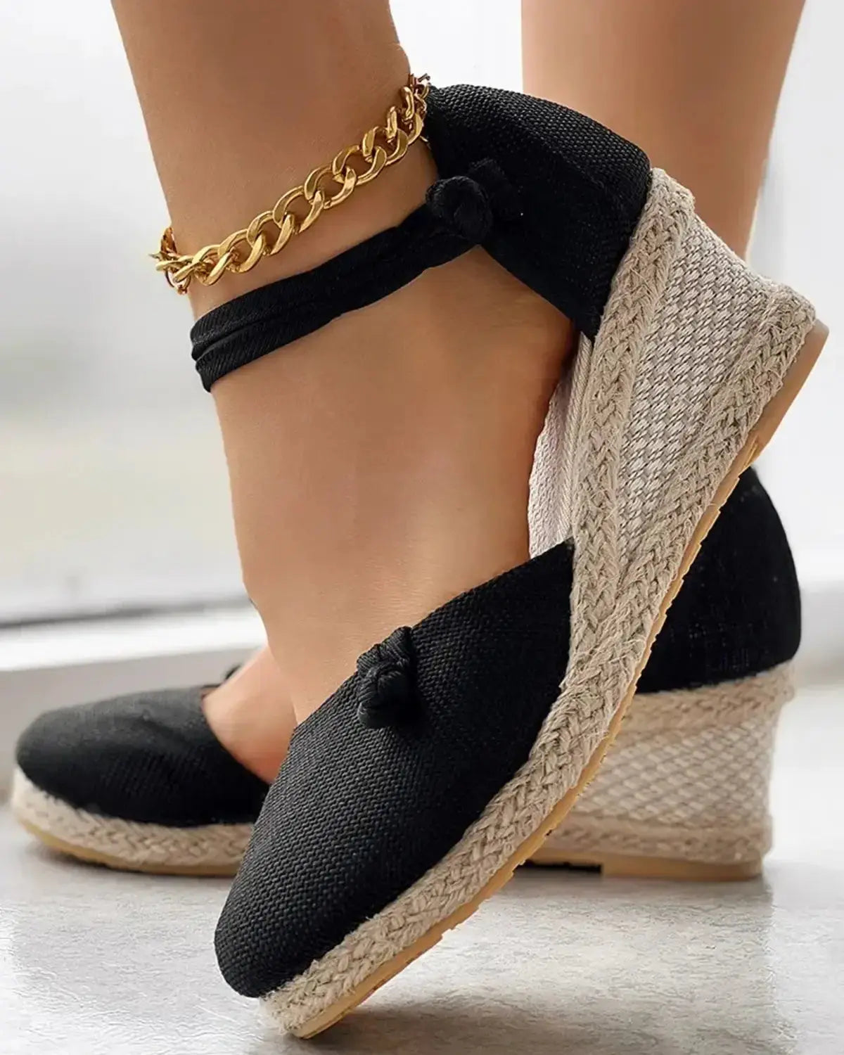 Women's Wedge Espadrille Shoes Comfortable Closed Toe - VibreMode