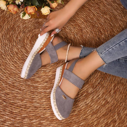 Closed Toe Wedge Sandals for Women – Stylish & Comfortable Black Wedge Heels
