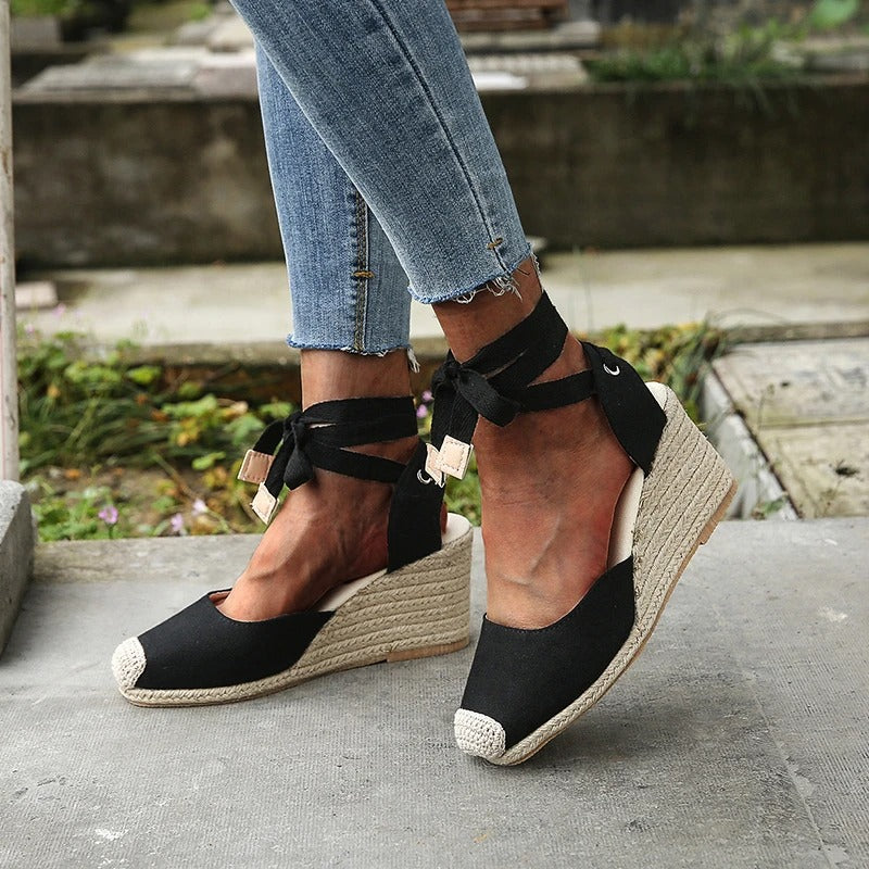 Closed-Toe Wedge Sandals for Women – Stylish & Comfortable for Any Occasion