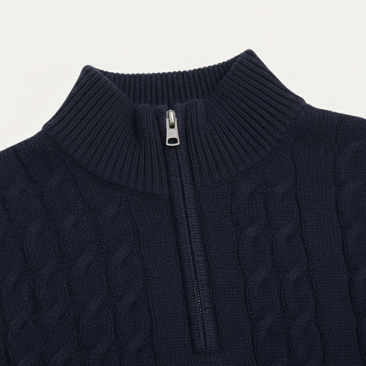 St. Moritz Men's Cable Knit Zip Sweater