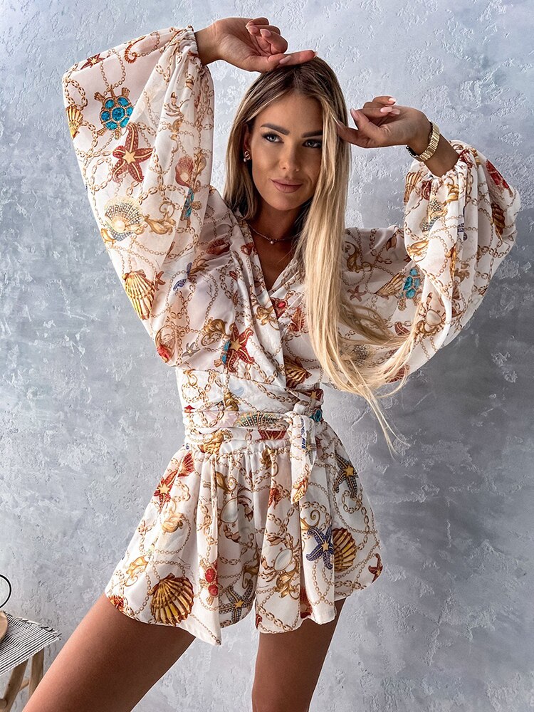 Women's Two-Piece Shorts Blouse Summer Set