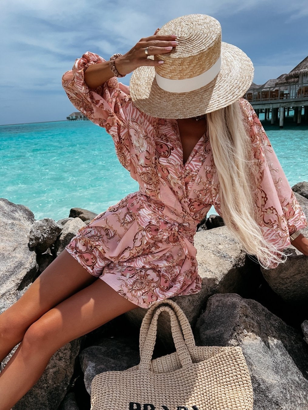 Women's Two-Piece Shorts Blouse Summer Set