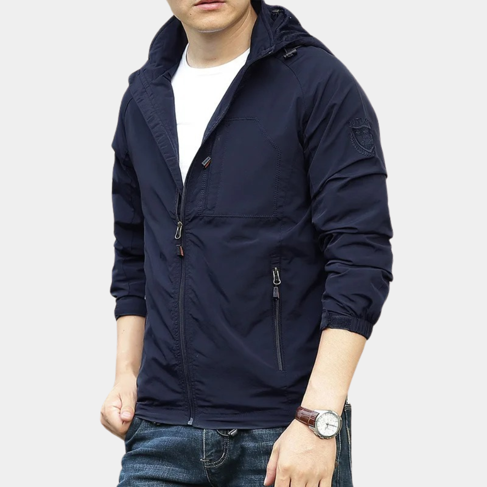 Men's Lightweight Cargo Jacket Breathable Summer Beige