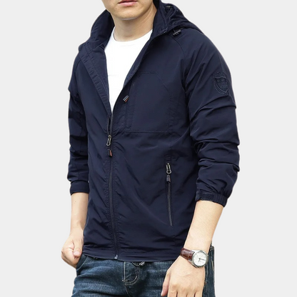 Men's Lightweight Cargo Jacket Breathable Summer Beige