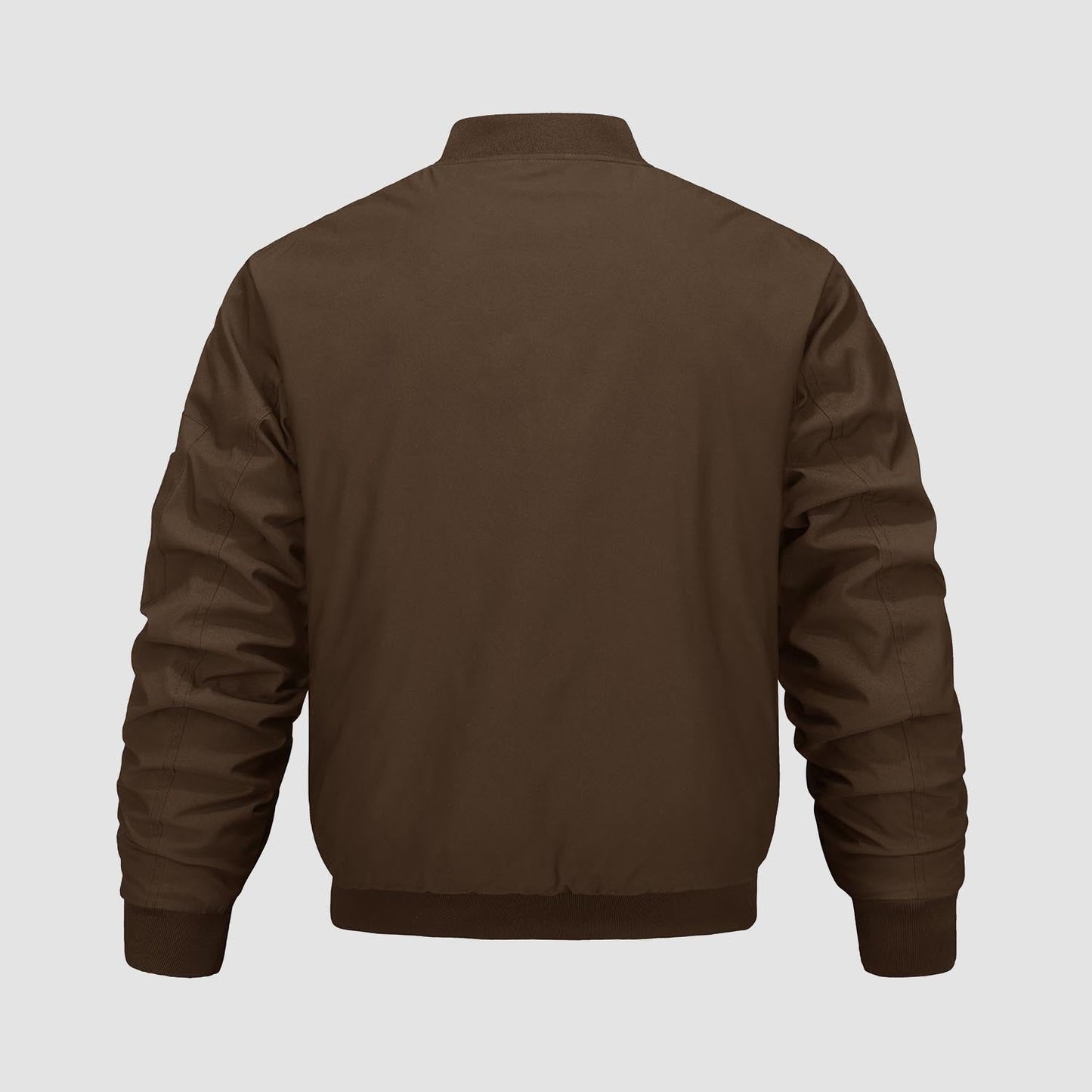 Men's Quilted Bomber Jacket Windproof Nylon Black