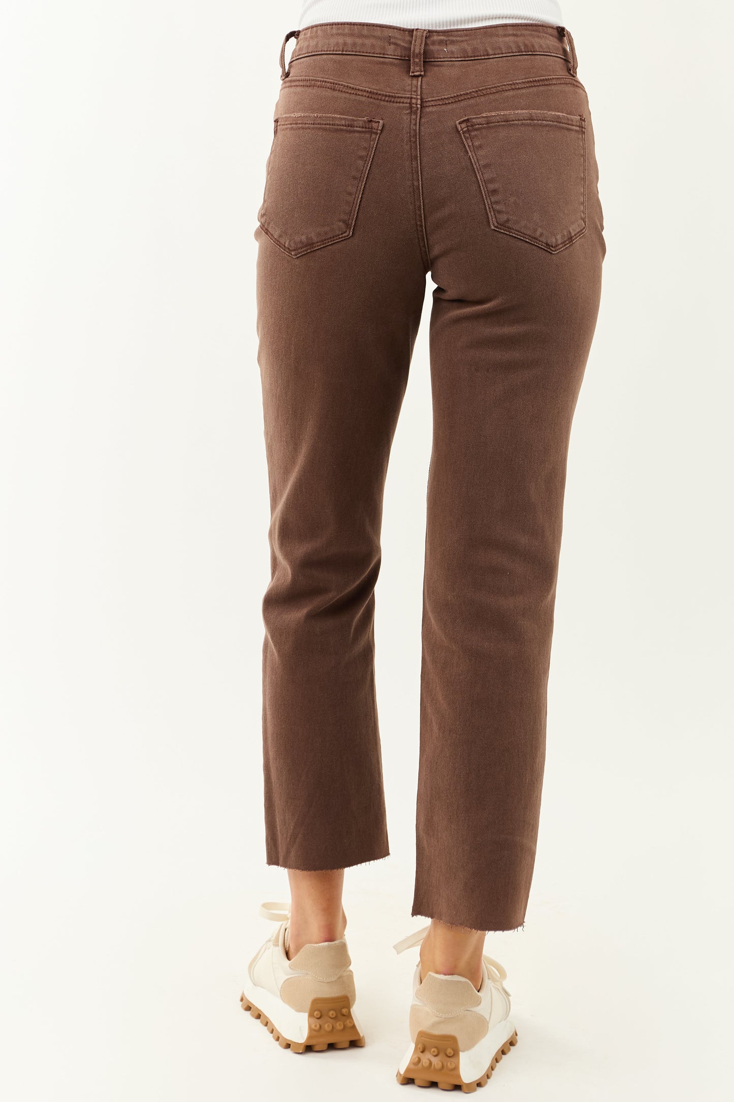 Women's High Rise Straight Jeans Stretchy Dark Blue