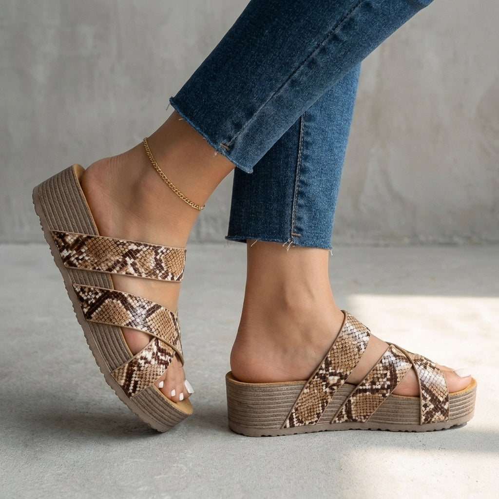 Women's Braided Platform Sandals Wedge Heel
