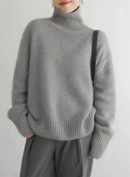 Women's Turtleneck Sweater High Neckline