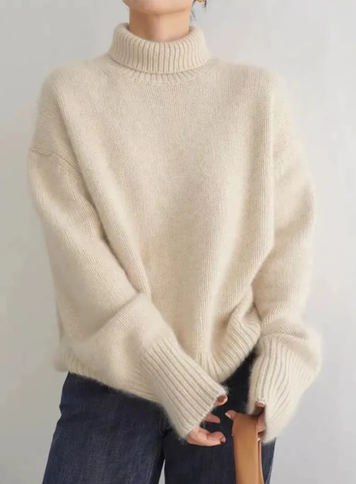 Women's Turtleneck Sweater High Neckline