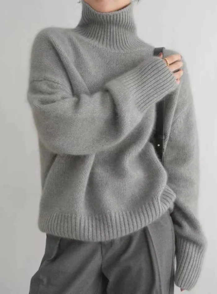 Women's Turtleneck Sweater High Neckline