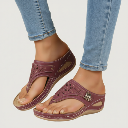 Women's Comfort Wedge Thong Sandals