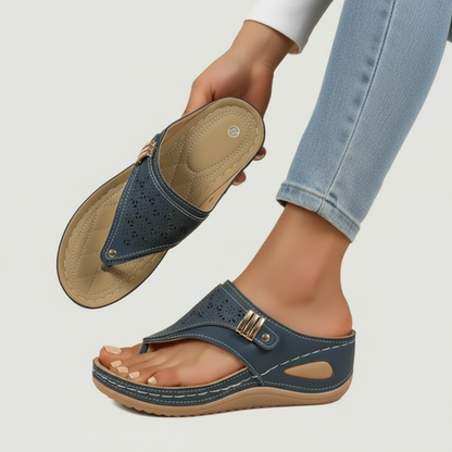 Women's Comfort Wedge Thong Sandals