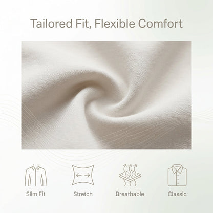 Stretch Slim Fit Button-Down Shirt for Men – Stylish & Comfortable Fit Caliboot