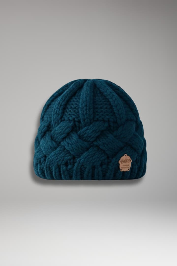Women's Knit Beanie Thick Wool Folded Brim - VibreMode