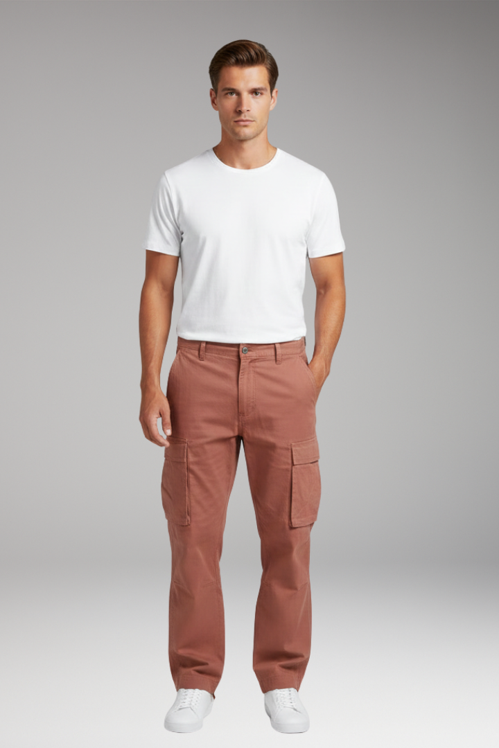 Men's Straight Fit Cargo Pants Multi-Pocket