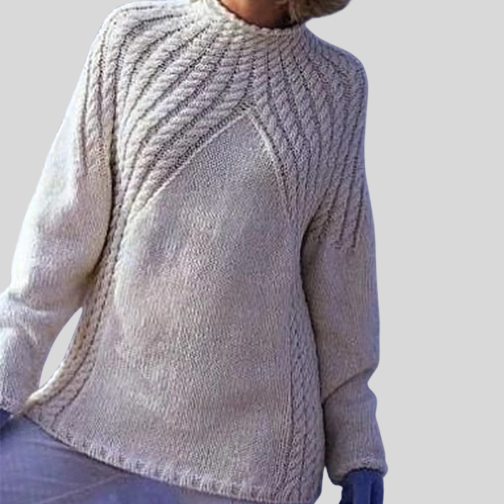 Women's Long Sleeve Jumper Apricot - VibreMode