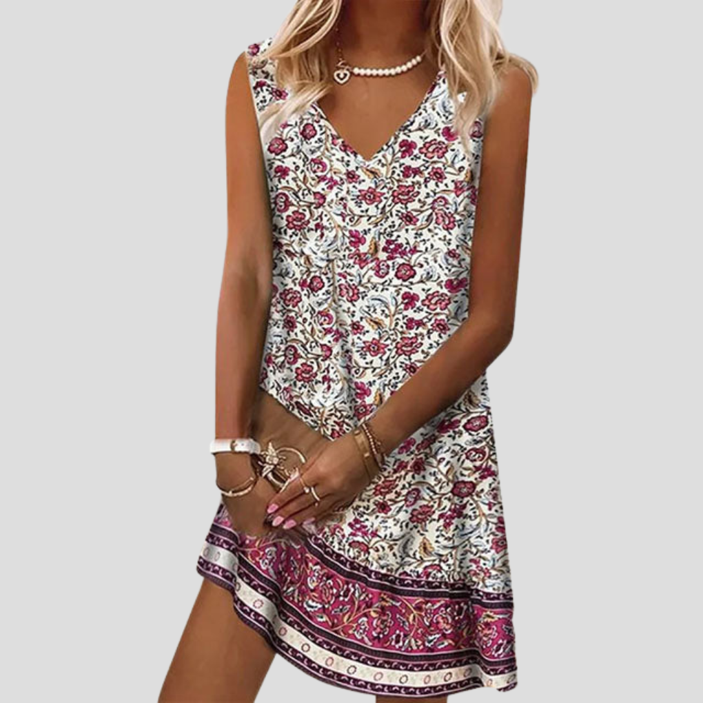 Women's Floral Beach Sundress - VibreMode