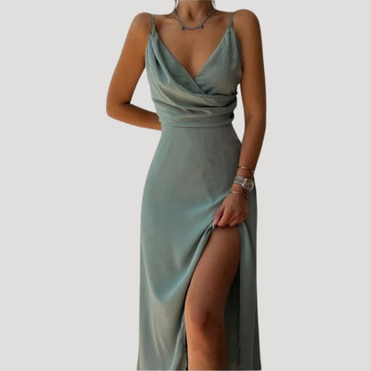 Elegant Ladies Long Slit Maxi Dress